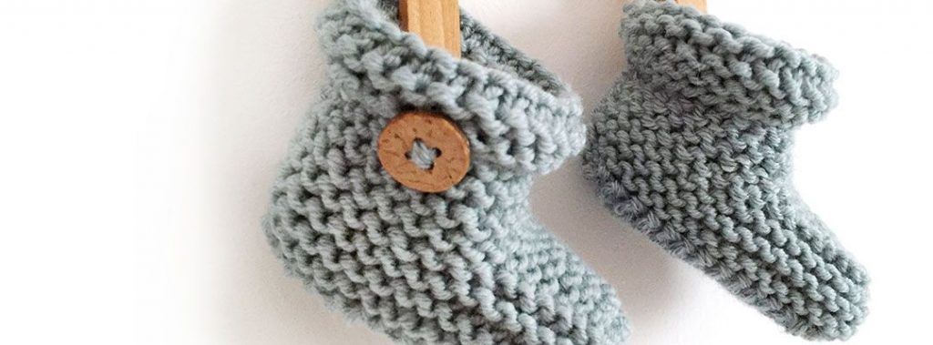 Knitted Baby BOOTIES - Garter Stitch 