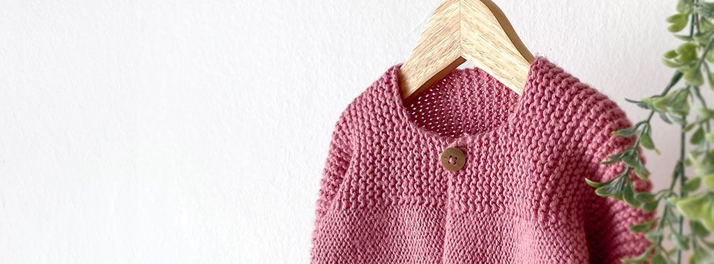 Milky Baby Knit Cardigan - Pink - Daisy And Hen