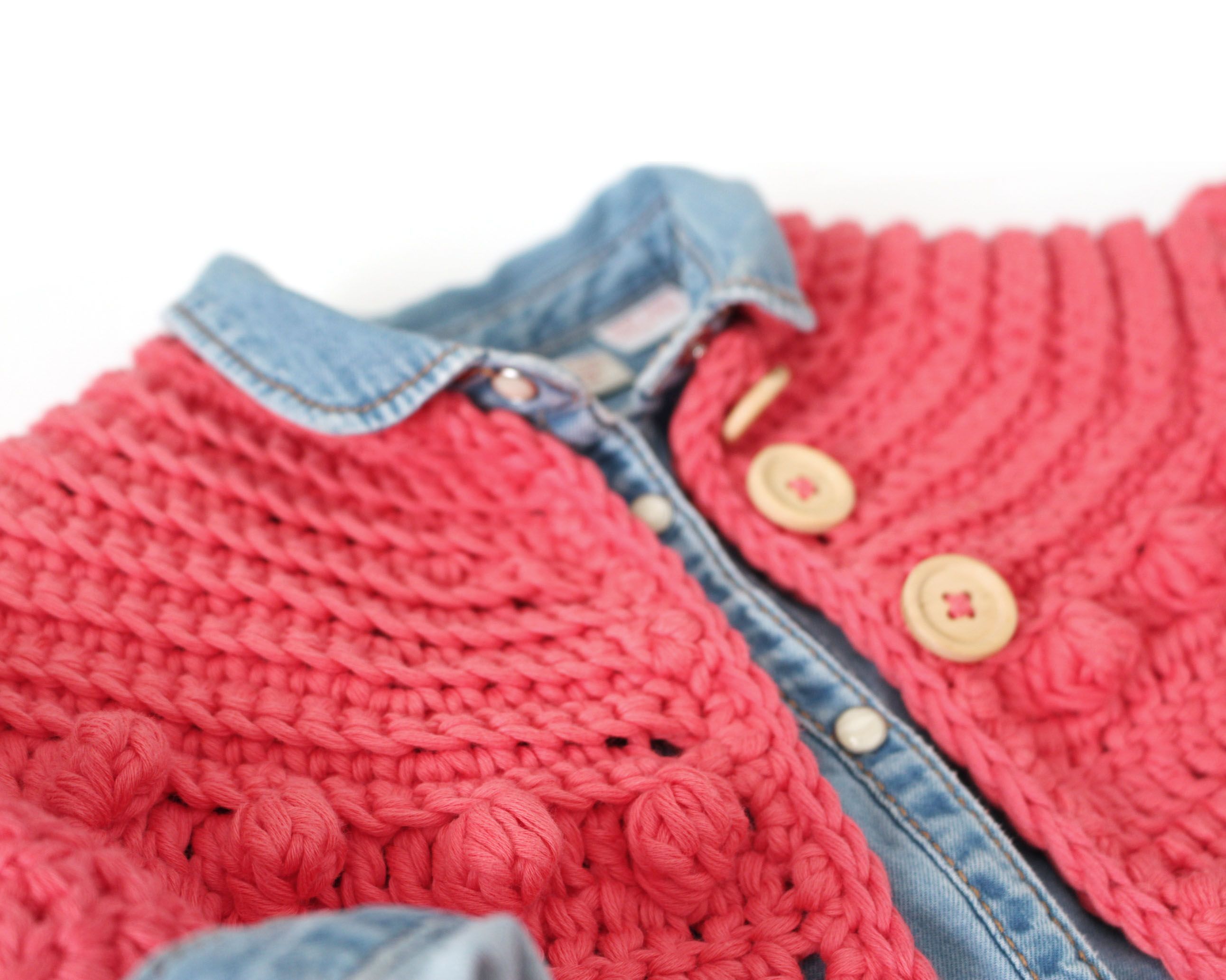 Cómo hacer una Chaqueta de Crochet Burbujitas para niña - Patrón y Tutorial -