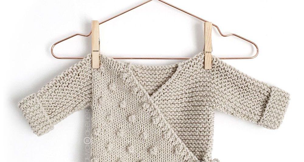 How to make a baby knitted KIMONO JACKET - Pattern & tutorial