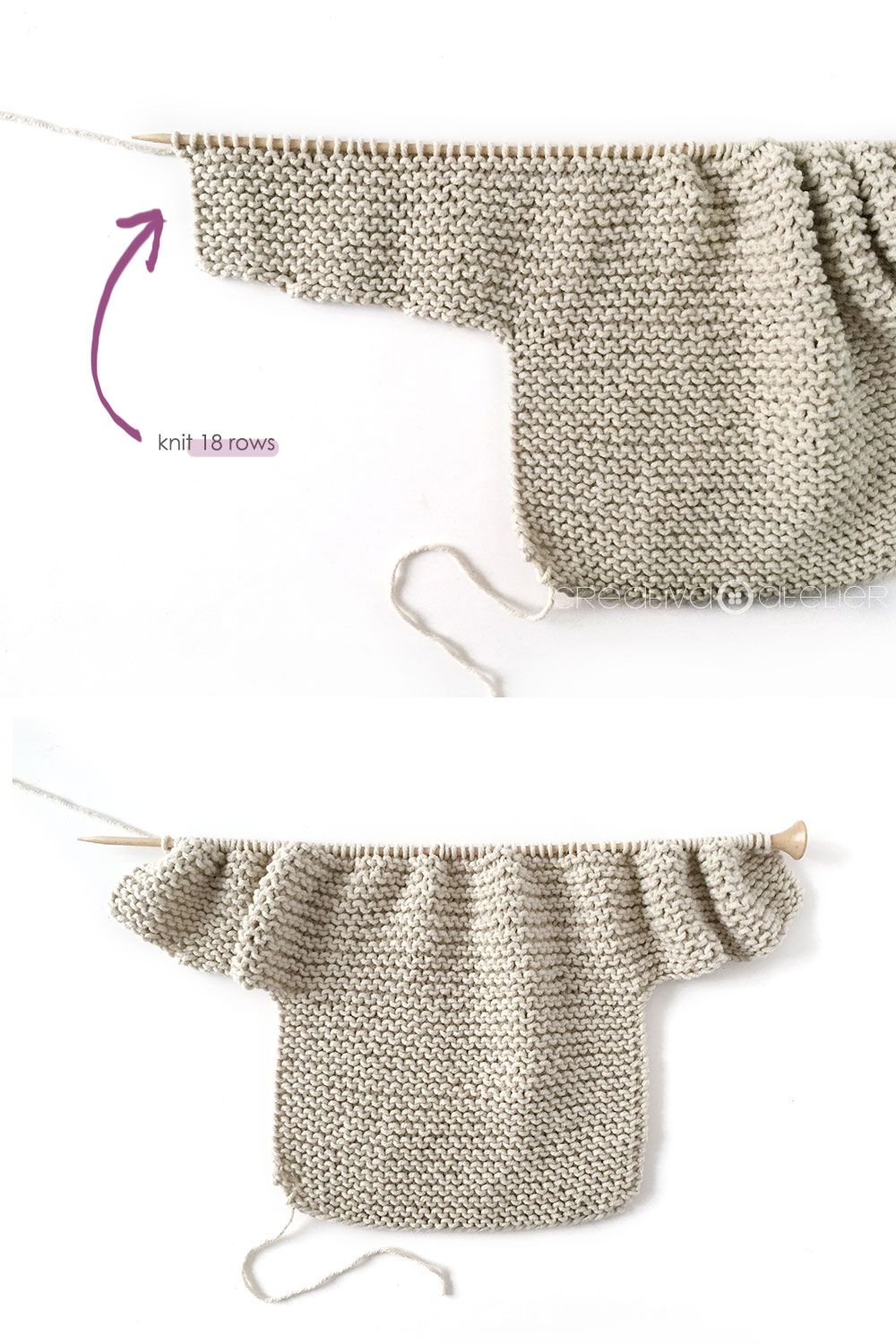 How to make a Knitted Kimono Baby Jacket - Free knitting Pattern & tutorial