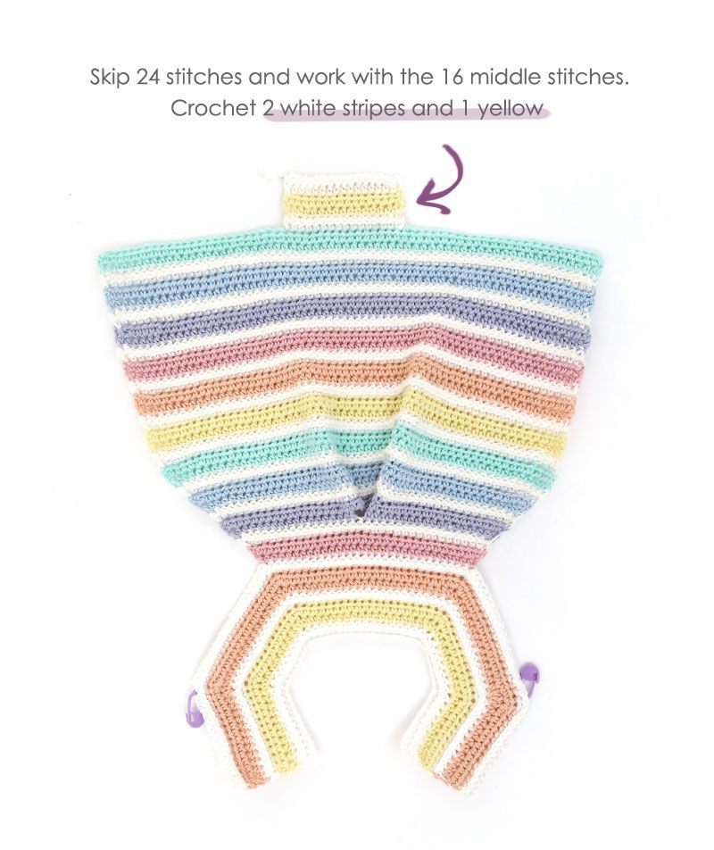 How to make a crochet rainbow romper for baby -Free Pattern and tutorial