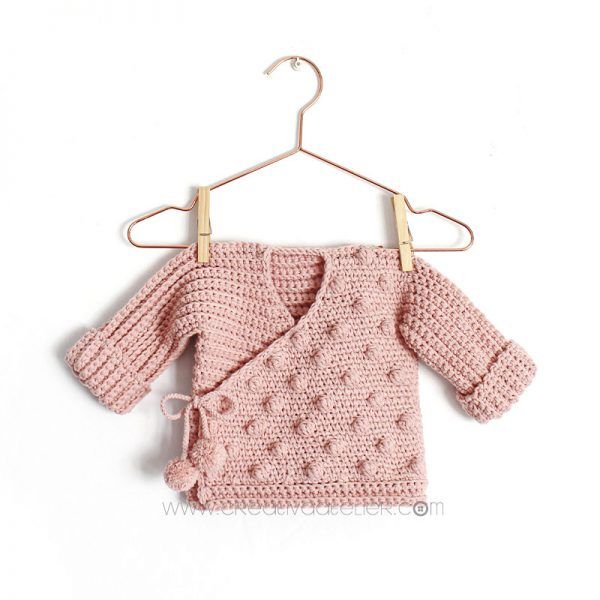 Cómo tejer una Chaqueta Kimono de crochet de bebé - Patrón y Tutorial -