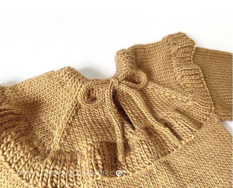 How to make a Knitted Ruffle Sweater for girls - Pattern & Step by Step Tutorial